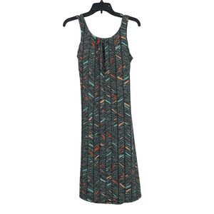 PrAna Skypath Dress Women L Gray Fit Flare‎ Athleisure Activewear Pickleball